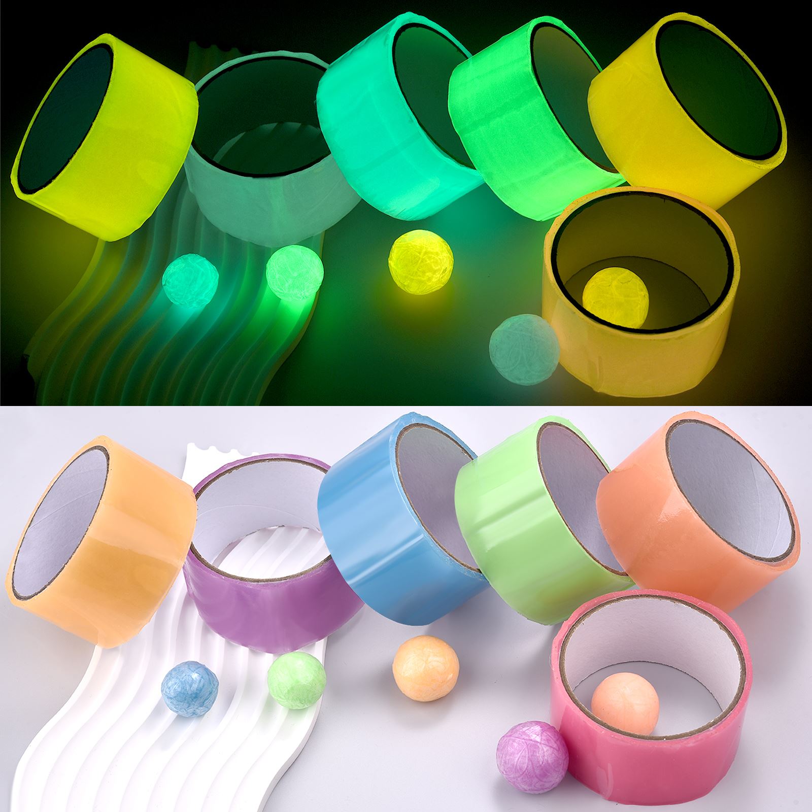 Party Games Adults Funny - 10M/Roll Sticky Ball Tapes Luminous DIY