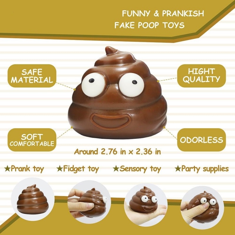 Cute Fidget Squeeze Poo Toy St - Party Games Adults Funny avaliação e preço