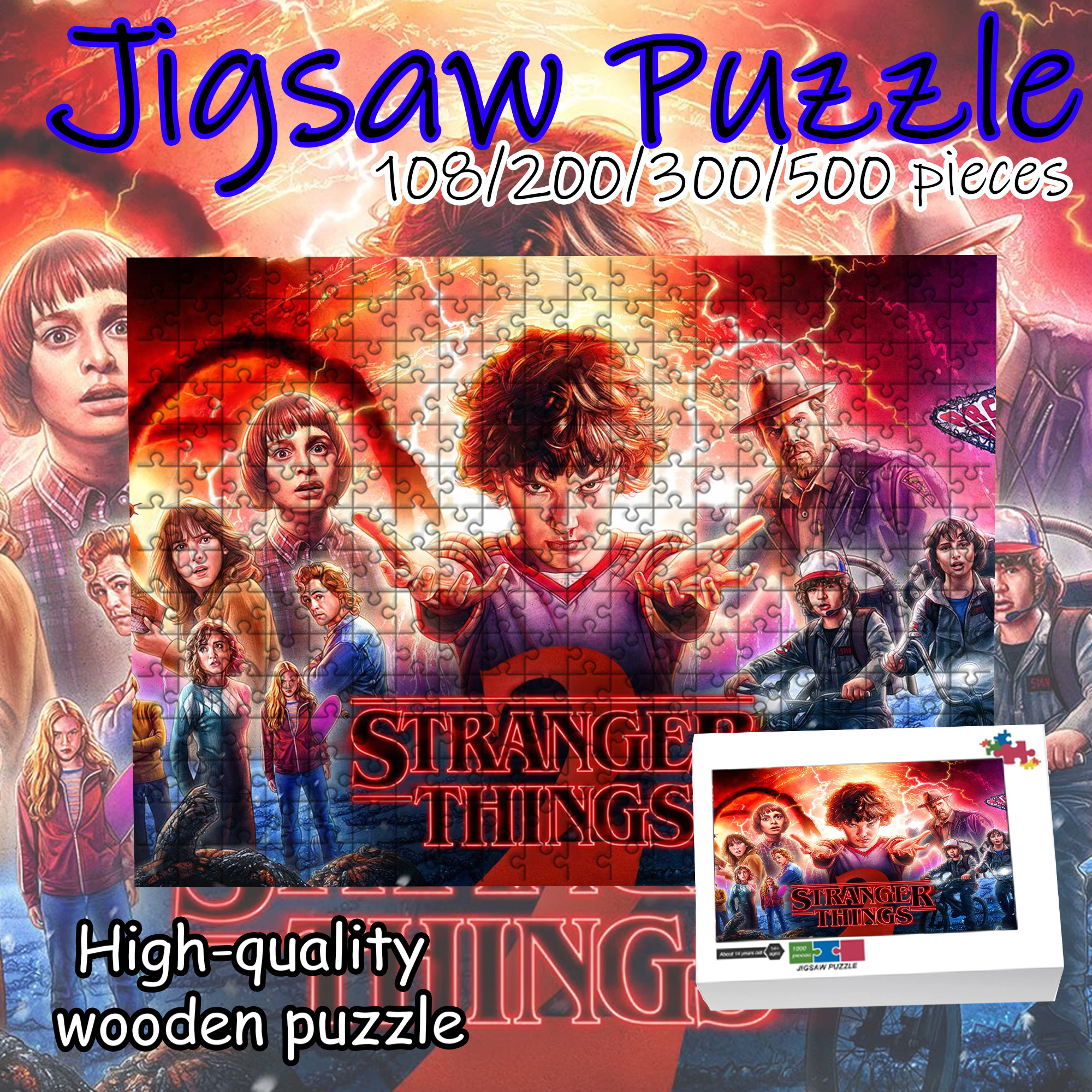 Stranger Things Jigsaw Puzzle  - Party Games Board Game avaliação e preço
