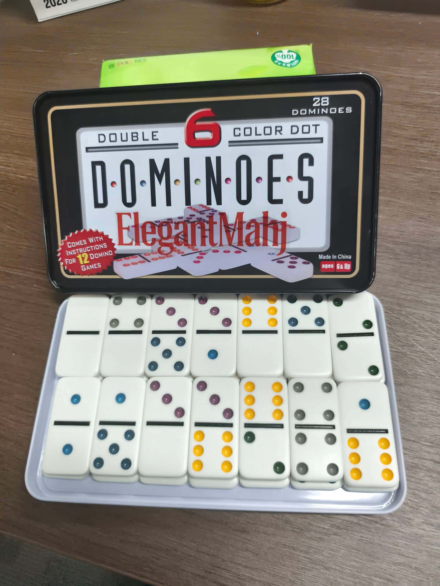 ElegantMahj Double Six Dominoe - Party Games Board Game avaliação e preço